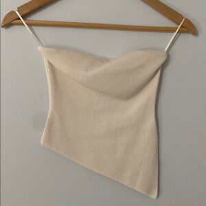 Elegant Cream Women's HALTER Top
